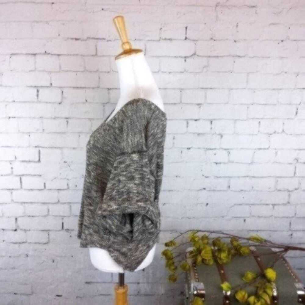 Free People Beach Marled Rolled Sleeve Sweater Gray Size Small - Picture 2 of 5